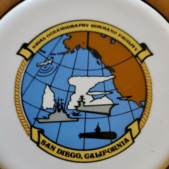 NAVAL OCEANOGRAPHY COMMAND FACILITY San Diego, CA Ceramic Wood Navy Plaque - Picture 4 of 6